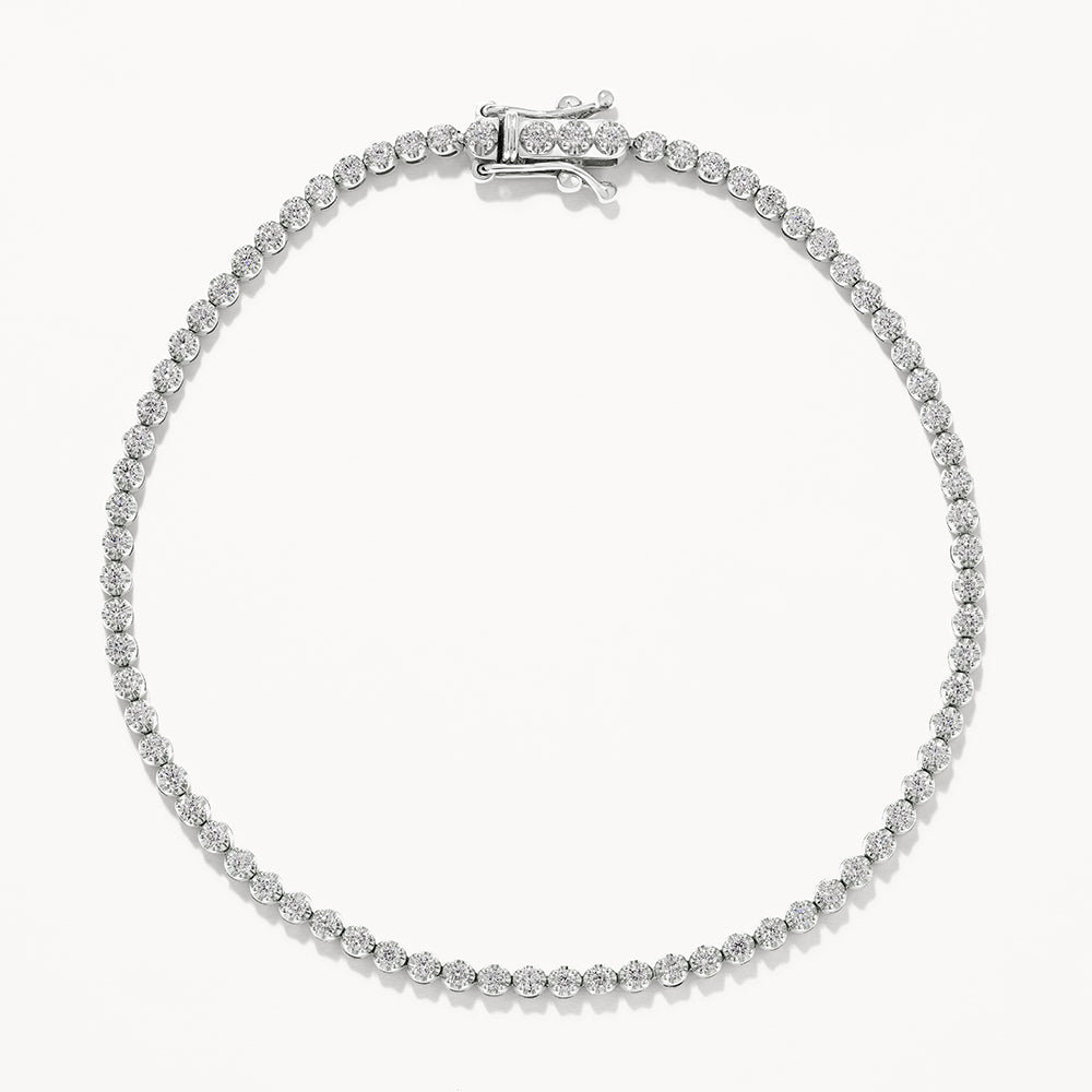 1.0 TCW Round Lab-Grown Diamond Tennis Bracelet – Elegant Sparkle Collection