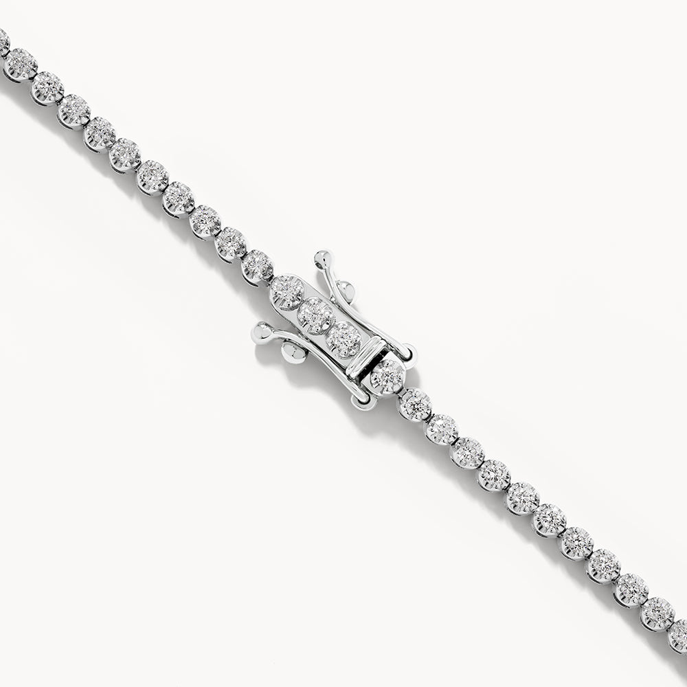 1.0 TCW Round Lab-Grown Diamond Tennis Bracelet – Elegant Sparkle Collection