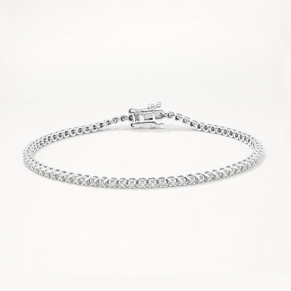 1.0 TCW Round Lab-Grown Diamond Tennis Bracelet – Elegant Sparkle Collection 8