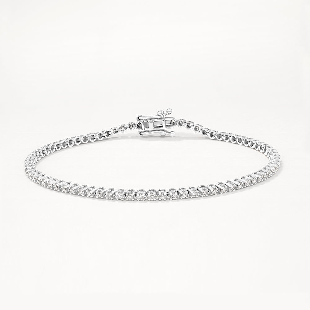 1.0 TCW Round Lab-Grown Diamond Tennis Bracelet – Elegant Sparkle Collection