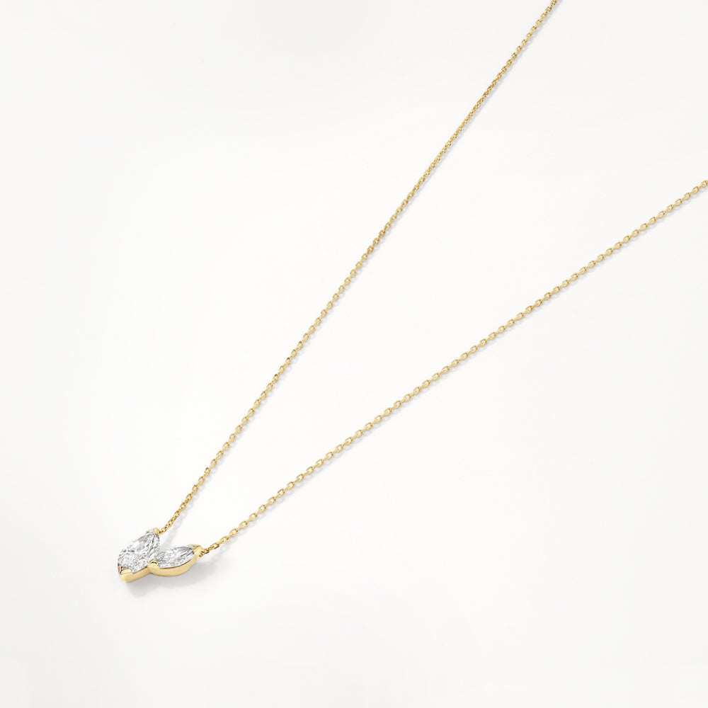 Radiant Duo: 0.70 CT Double Marquise Lab Grown Diamond Necklace