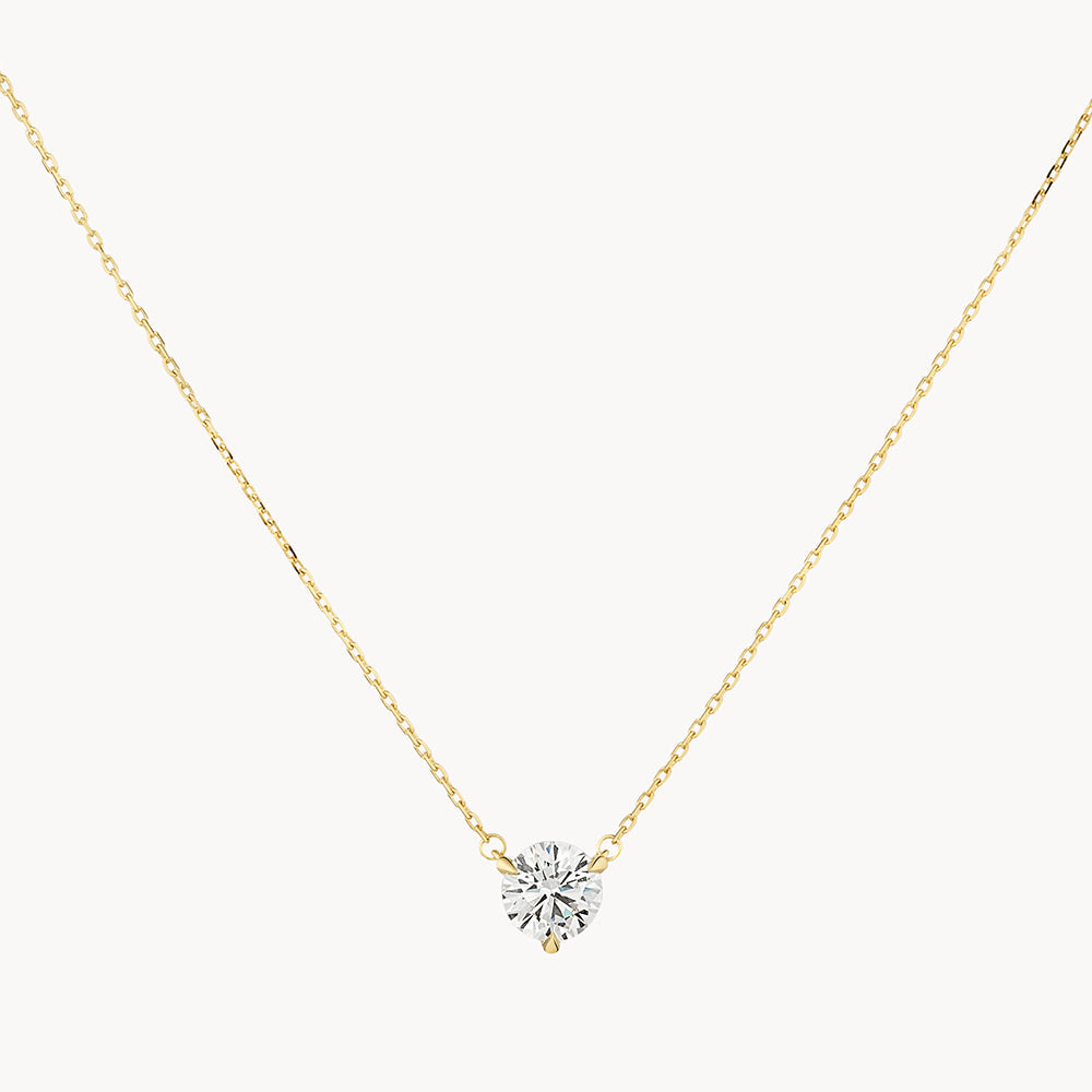 0.75 CT Round Lab Grown Diamond Solitaire Pendant Necklace