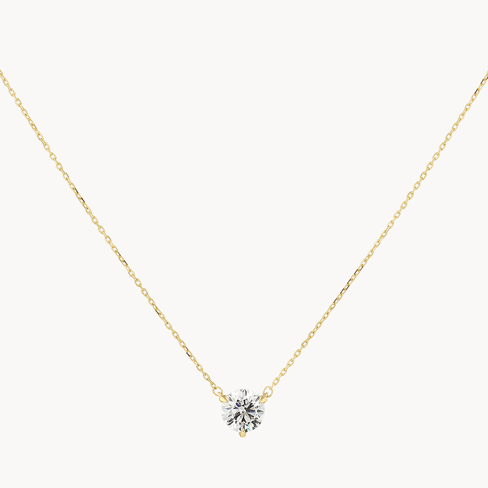 Radiant 1.0 CT Round Lab-Grown Diamond Solitaire Necklace