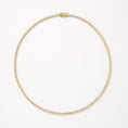 Load image into Gallery viewer, 4.0 TCW Round Lab Grown Diamond Gold Tennis Necklace
