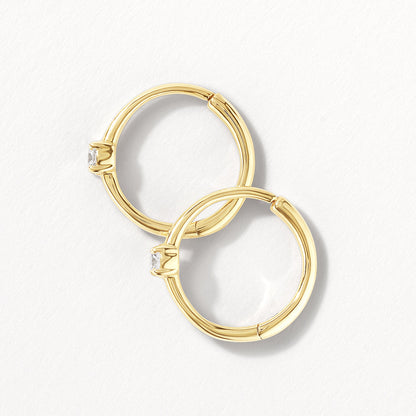 Radiant 0.10 TCW Round Lab Grown Diamond Hoop Earrings 6