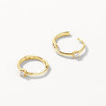 Load image into Gallery viewer, Radiant 0.10 TCW Round Lab Grown Diamond Hoop Earrings
