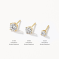 Load image into Gallery viewer, Radiant 0.22 TCW Round Lab Grown Diamond Stud Earrings in Gold
