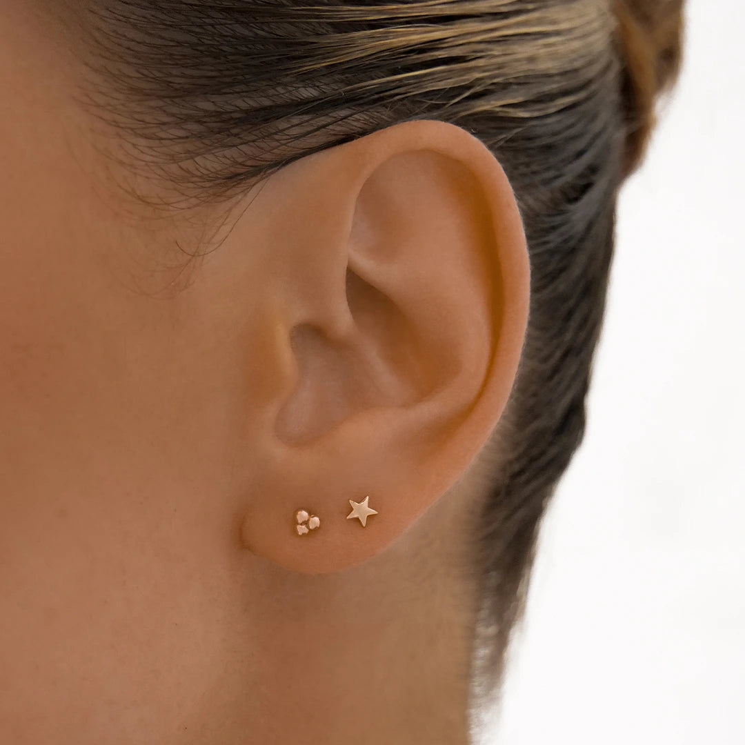 Elegant Triple Sphere Stud Earrings