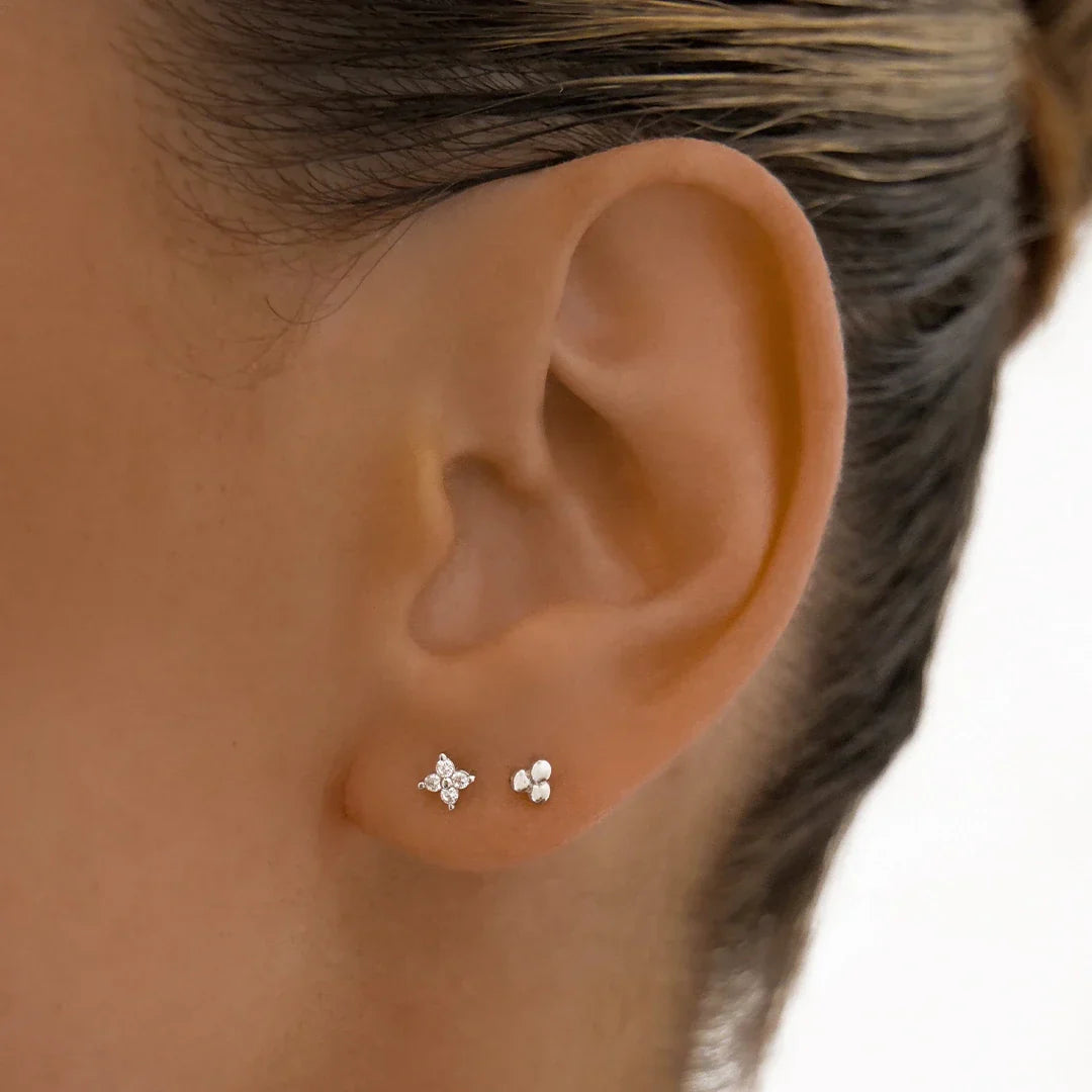 Elegant Triple Sphere Stud Earrings