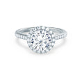 Load image into Gallery viewer, 1.0 CT Round Lab grown Diamond Halo Pave Engagement Ring
