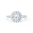 Load image into Gallery viewer, 1.0 CT Round Lab grown Diamond Halo Pave Engagement Ring
