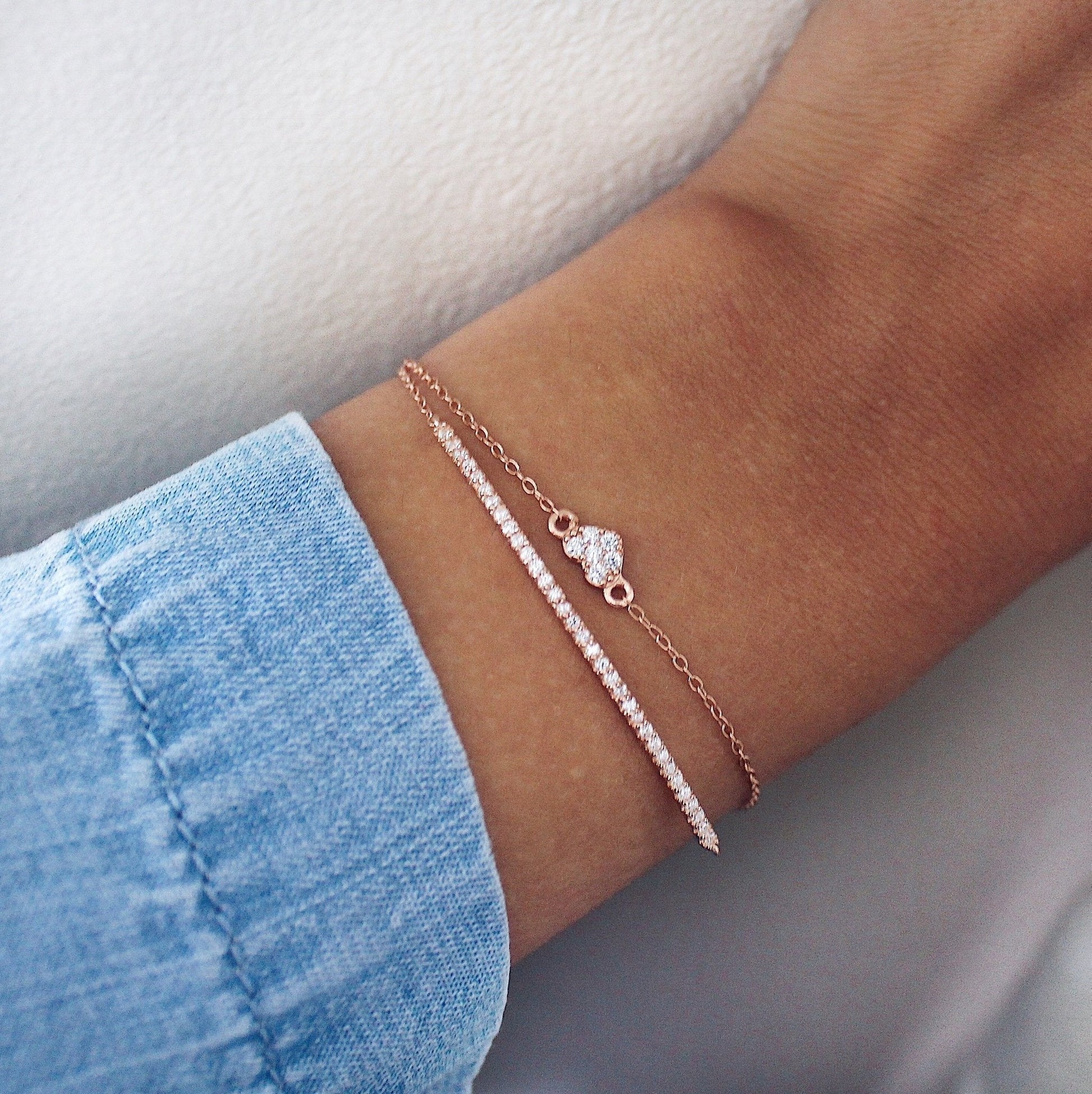 Elegant 0.4 TCW Round Lab-Grown Diamond Bracelet 9