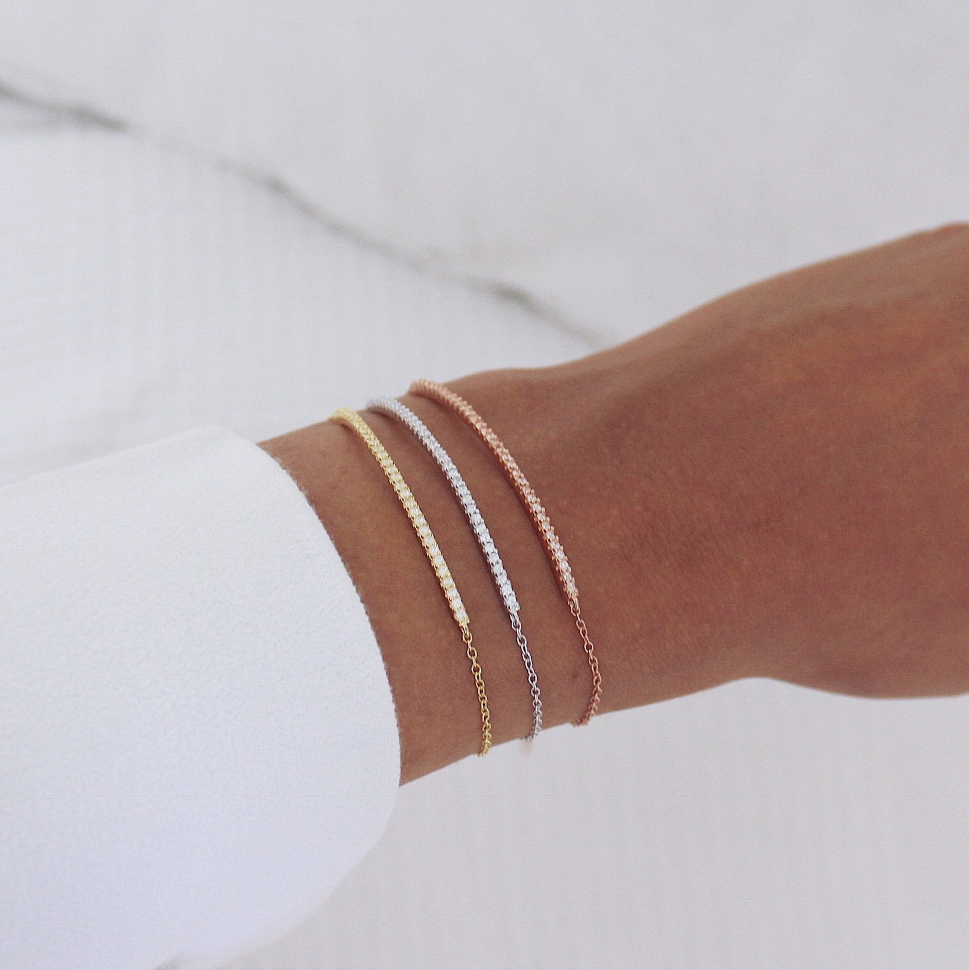 Elegant 0.4 TCW Round Lab-Grown Diamond Bracelet 15