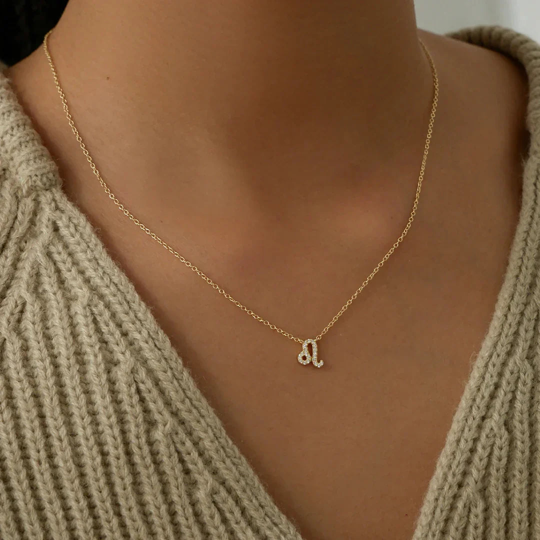 0.20 TCW Round Lab-Grown Diamond Leo Zodiac Pendant Necklace 13