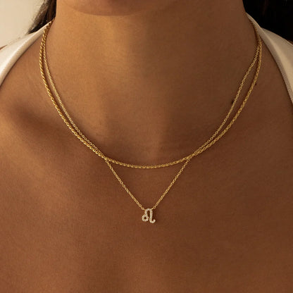 0.20 TCW Round Lab-Grown Diamond Leo Zodiac Pendant Necklace 4