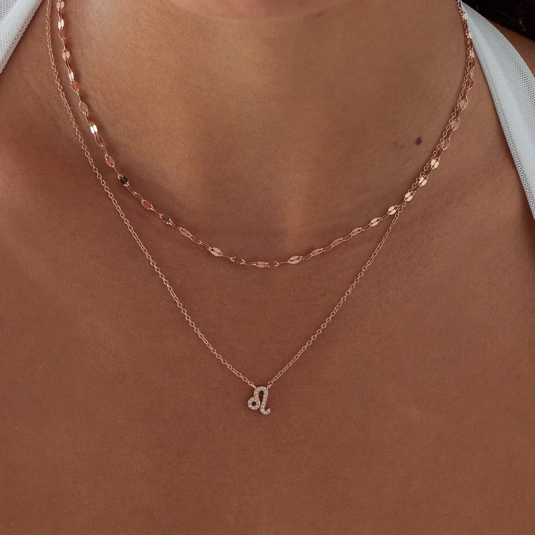 0.20 TCW Round Lab-Grown Diamond Leo Zodiac Pendant Necklace 8