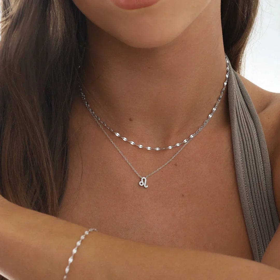 0.20 TCW Round Lab-Grown Diamond Leo Zodiac Pendant Necklace 12