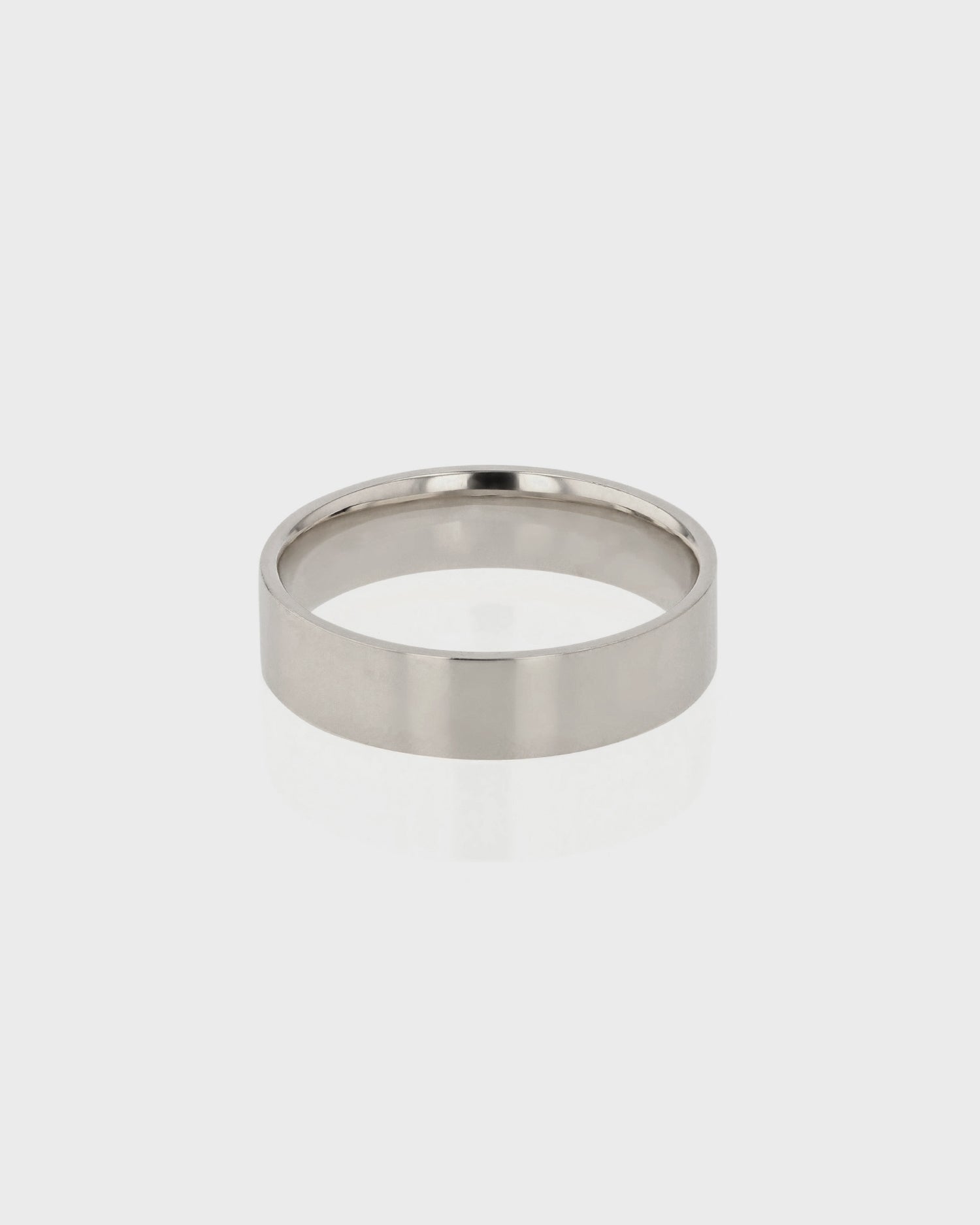 Simple Classic White Wedding Band 1