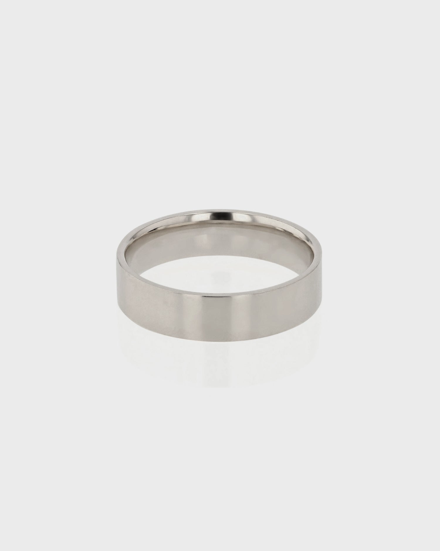 Simple Classic White Wedding Band