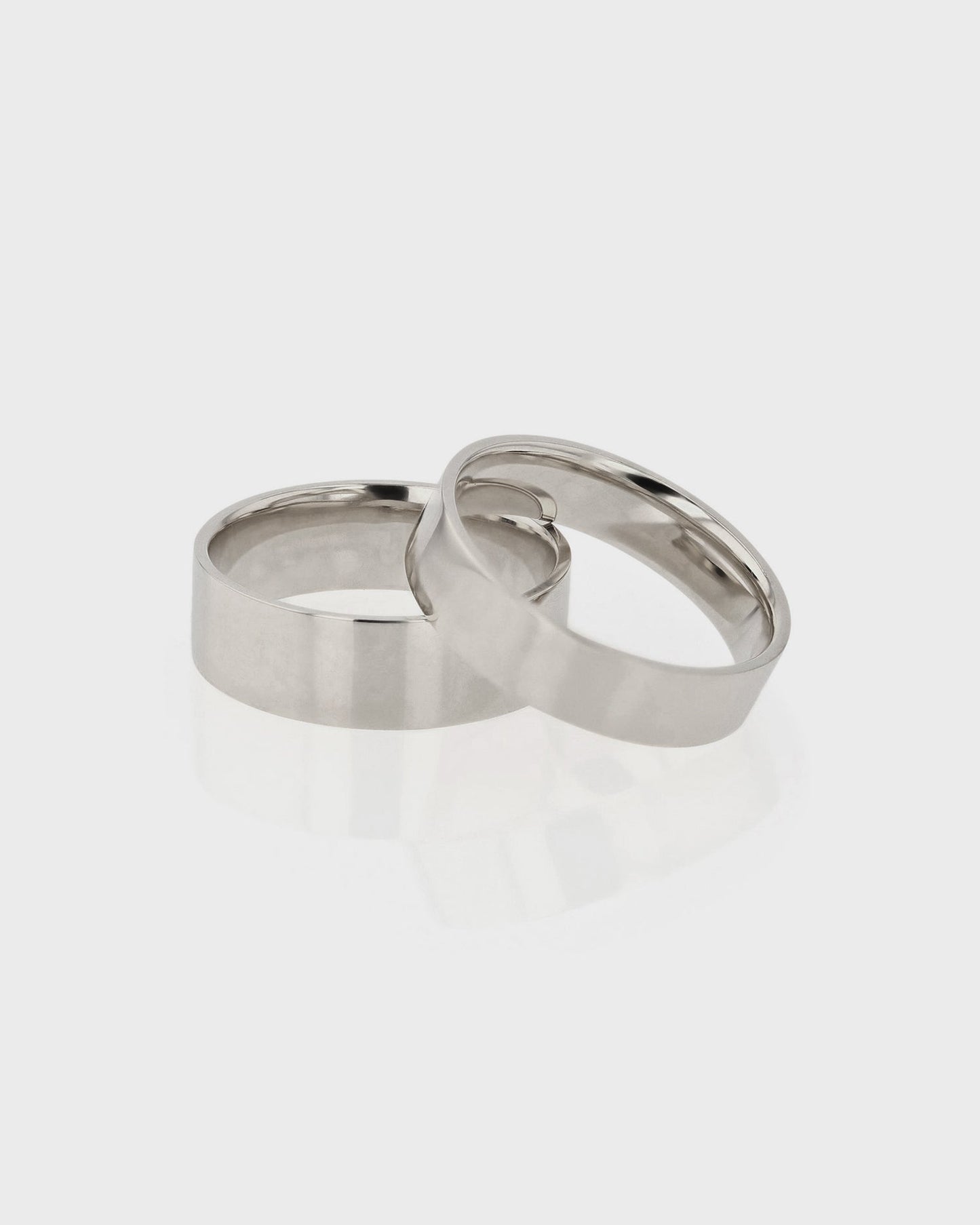 Simple Classic White Wedding Band 2