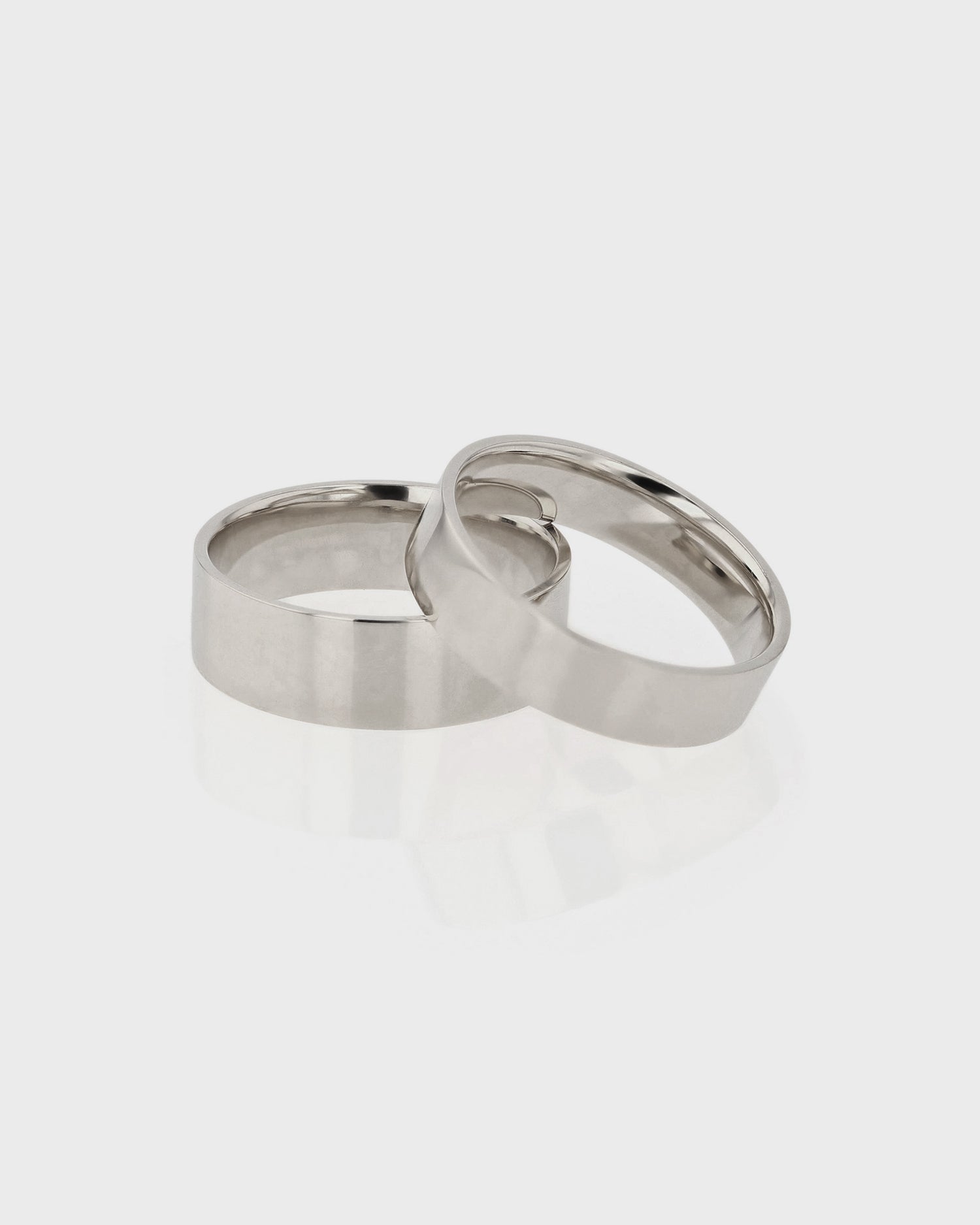 Simple Classic White Wedding Band 2