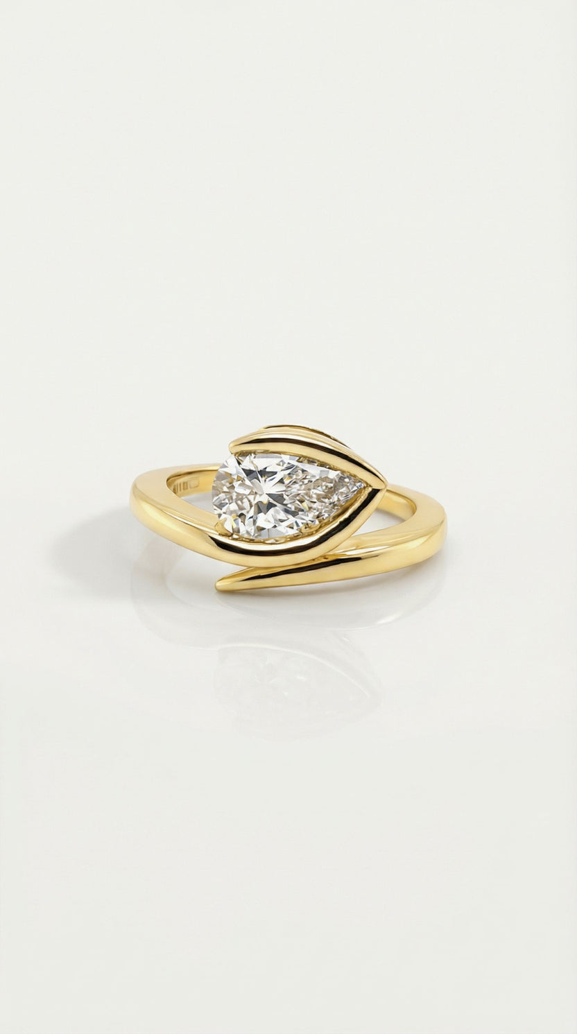 Solitaire Cathedral- 1.8 CT Cushion Lab Grown Diamond Wedding Band