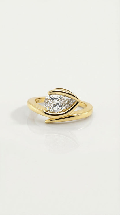 Solitaire Cathedral- 1.8 CT Cushion Lab Grown Diamond Wedding Band