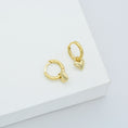 Load image into Gallery viewer, Timeless Gold Heart Charm Huggie Earrings
