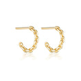 Load image into Gallery viewer, Chain C Shaped Hoop Earrings
