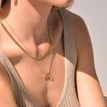 Load image into Gallery viewer, Golden Herringbone Elegance Necklace
