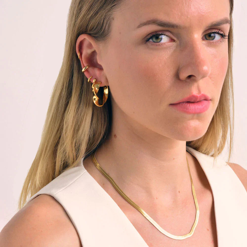 Golden Herringbone Elegance Necklace 7