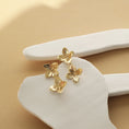 Load image into Gallery viewer, Golden Blossoms Double Drop Earrings
