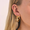 Load image into Gallery viewer, Gold Sculpted Twist Hoop Earrings 3
