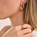 Load image into Gallery viewer, Gold Sculpted Twist Hoop Earrings 5
