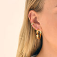 Load image into Gallery viewer, Gold Sculpted Twist Hoop Earrings 4
