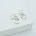 Load image into Gallery viewer, Triple Kindred Link Earrings, Gold or Silver
