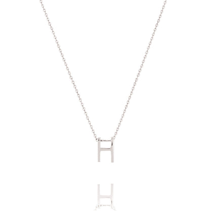 Elegant Silver Initial Pendant Necklace 10