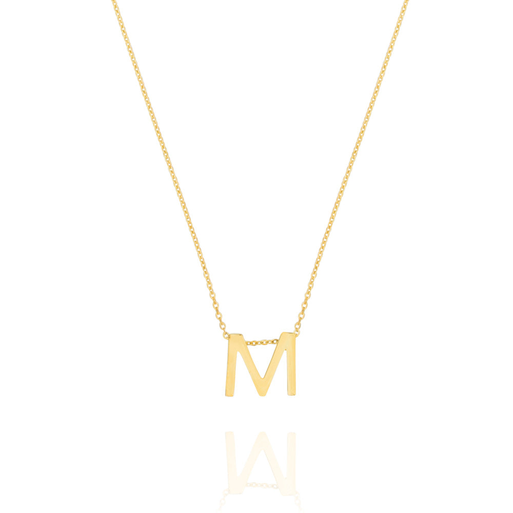 Elegant Silver Initial Pendant Necklace