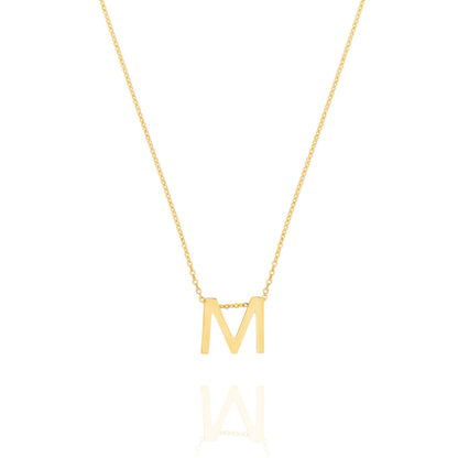 Elegant Silver Initial Pendant Necklace 15