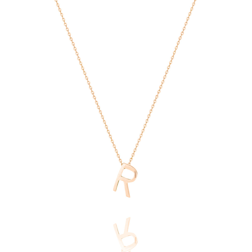 Elegant Silver Initial Pendant Necklace