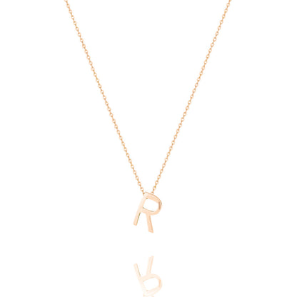 Elegant Silver Initial Pendant Necklace 20