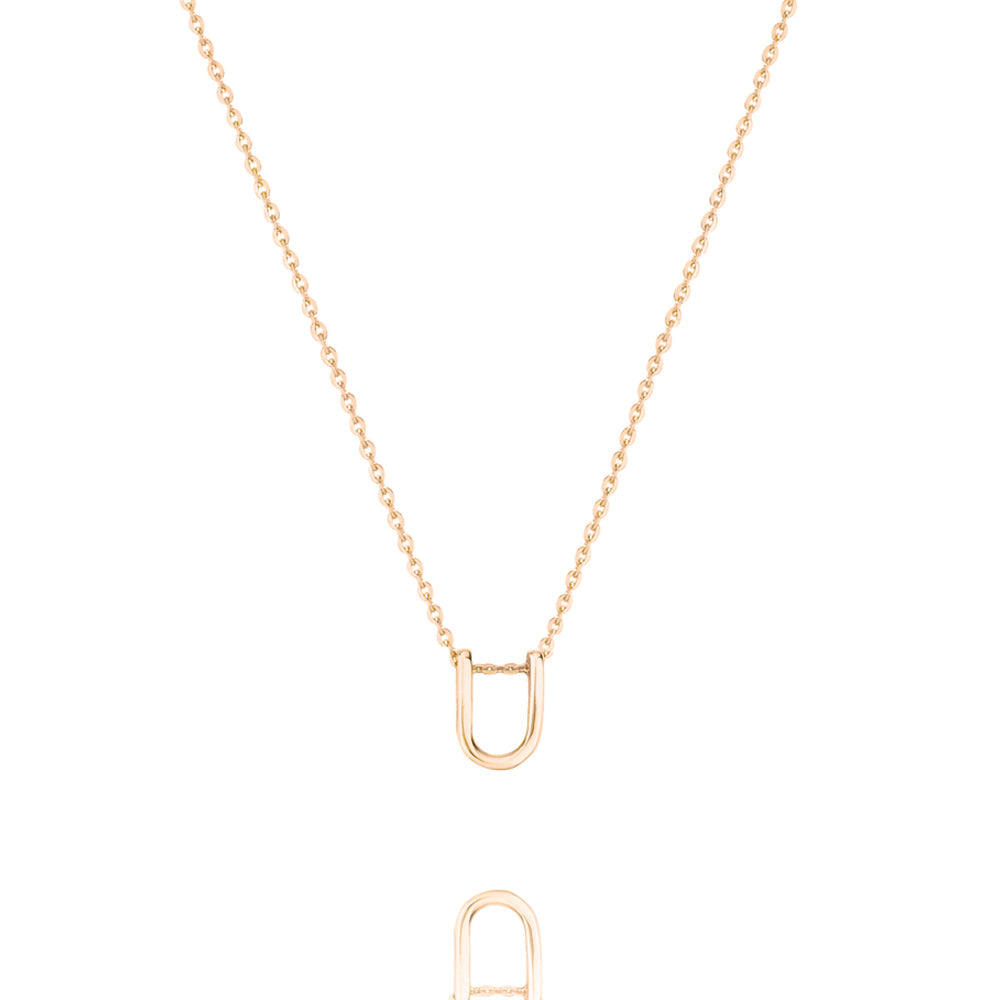 Elegant Silver Initial Pendant Necklace