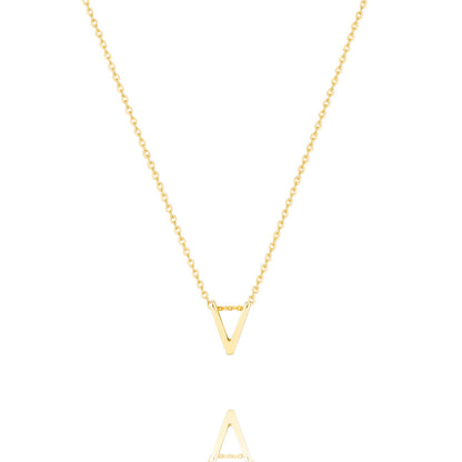 Elegant Silver Initial Pendant Necklace 24