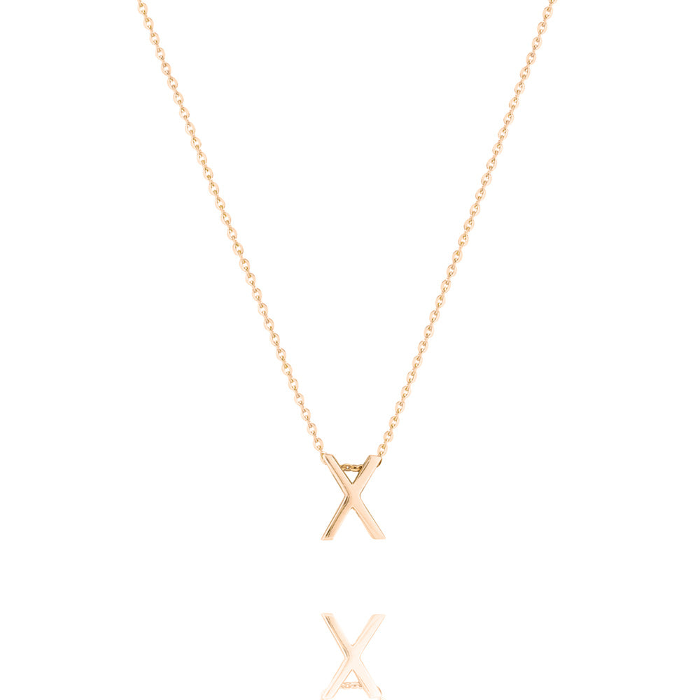 Elegant Silver Initial Pendant Necklace