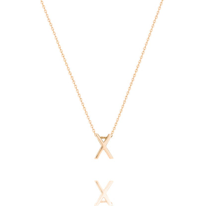 Elegant Silver Initial Pendant Necklace 26