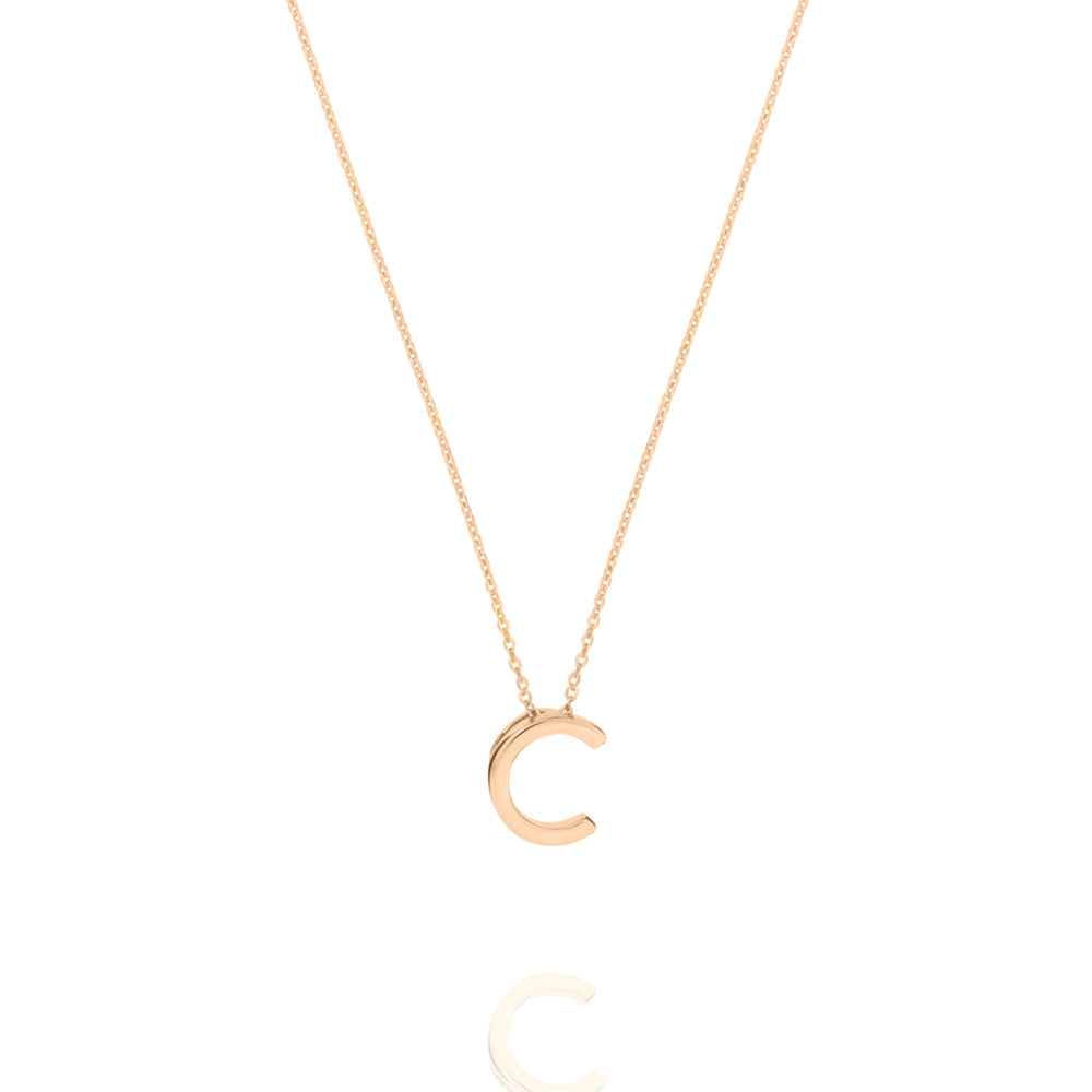 Elegant Silver Initial Pendant Necklace