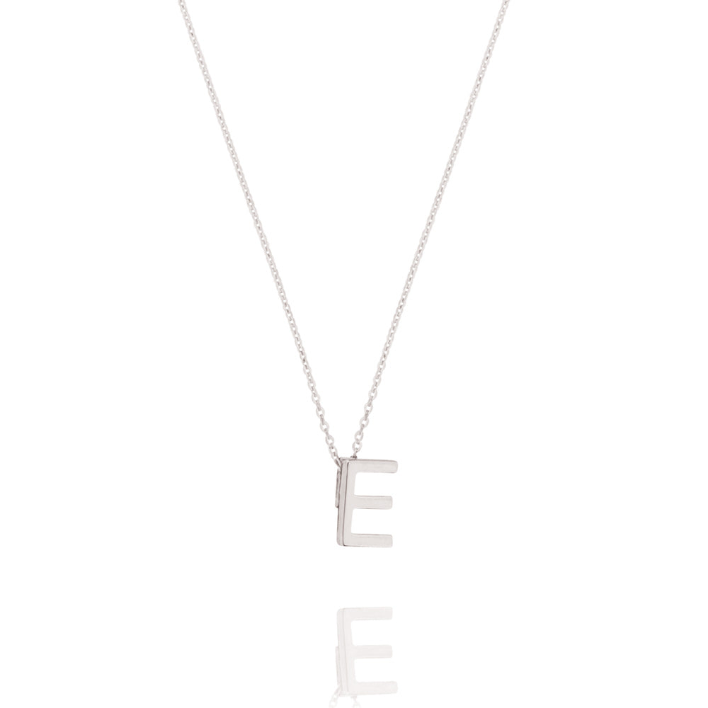 Elegant Silver Initial Pendant Necklace 7