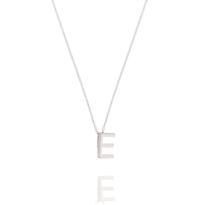 Elegant Silver Initial Pendant Necklace 7