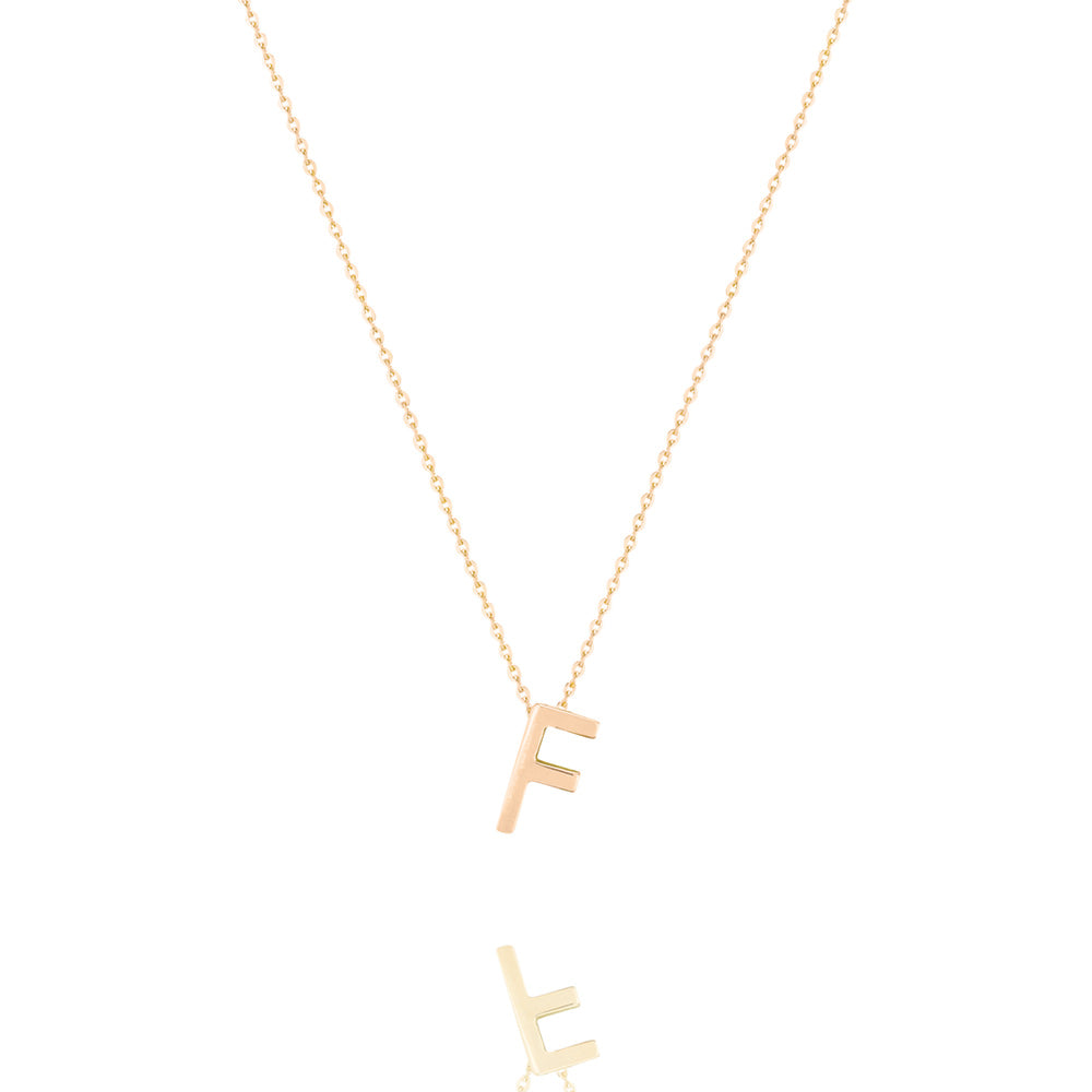 Elegant Silver Initial Pendant Necklace