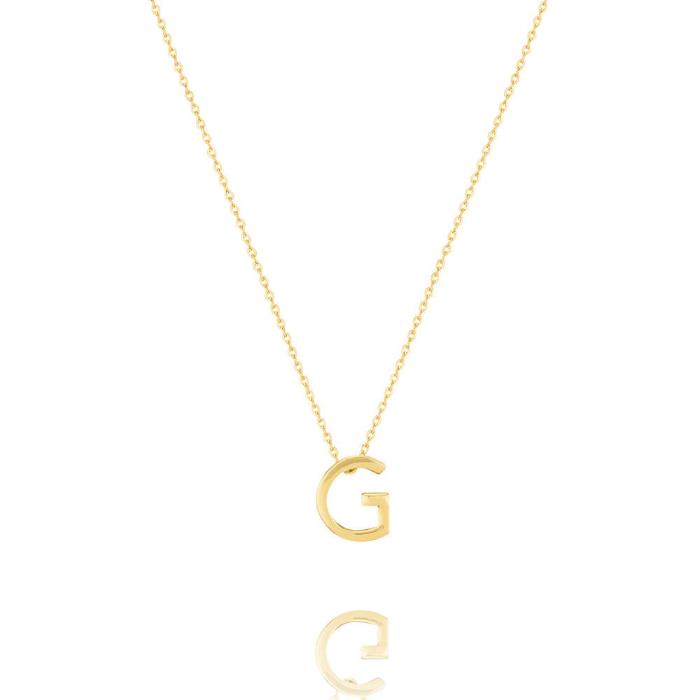 Elegant Silver Initial Pendant Necklace